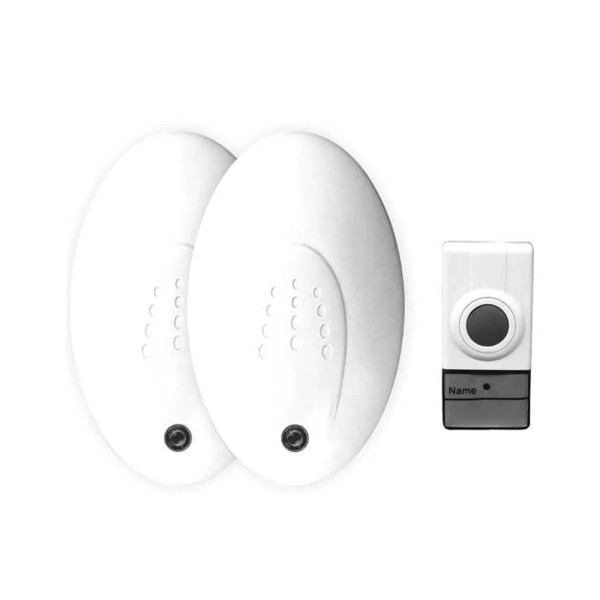 Ασύρματο Κουδούνι Πόρτας με 1 Μπουτόν και 2 Δέκτες RL-2R3920 Λευκό