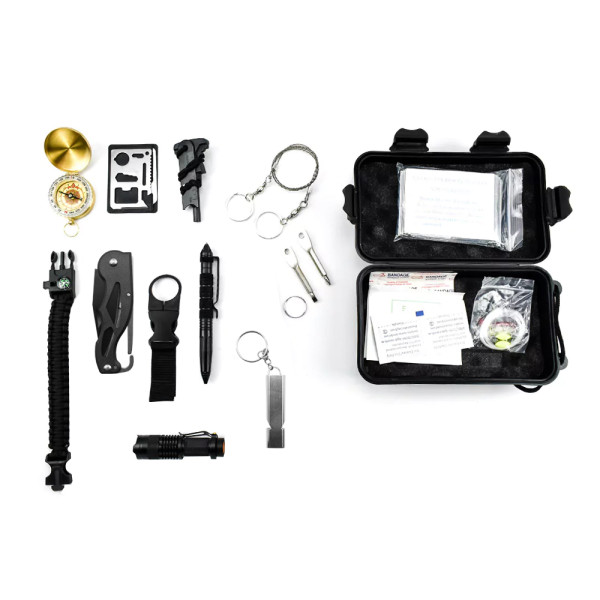 Κιτ Επιβίωσης 16 σε 1 σε Αδιάβροχο Βαλιτσάκι KK-1