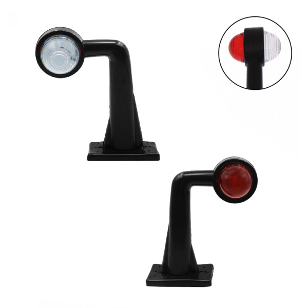 LED Πλευρικά Φώτα - Κέρατα Όγκου Αυτοκινήτου - Φορτηγού 12V - 24V IP66 Λευκό - Κόκκινο 2 τμχ