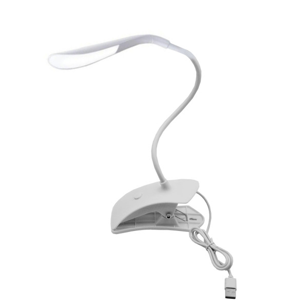 Φωτιστικό Γραφείου LED με Εύκαμπτο Βραχίονα και Κλιπ Στερέωσης 6210 Λευκό