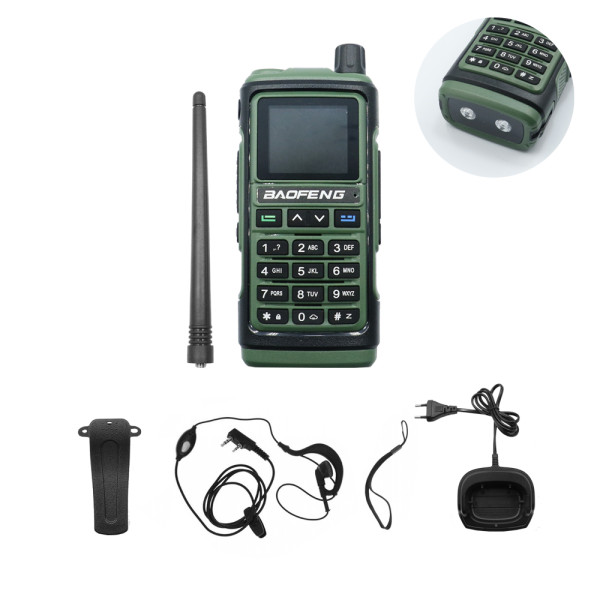 Ασύρματος Φορητός Πομποδέκτης VHF - UHF 5W 1 τμχ BAOFENG BF-UV17 Πράσινο