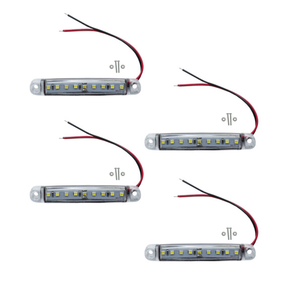 Πλευρικά Φώτα Όγκου Φορτηγών 9-30V Λευκό Σετ 4τμχ OEM