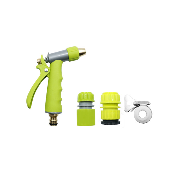 Σετ Πιστόλι Ποτίσματος - Εκτοξευτήρας Νερού για Λάστιχο Κήπου με Ταχυσυνδέσμους 4 τμχ