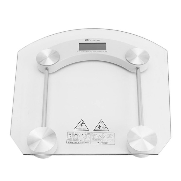 Ψηφιακή Τετράγωνη Ζυγαριά Μπάνιου Γυάλινη 180kg TY-8 Διάφανη