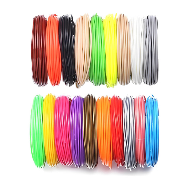 Νήματα PLA για 3D Pen Τρισδιάστατης Εκτύπωσης 1,75mm 10m Σετ 20τμχ Πολύχρωμα