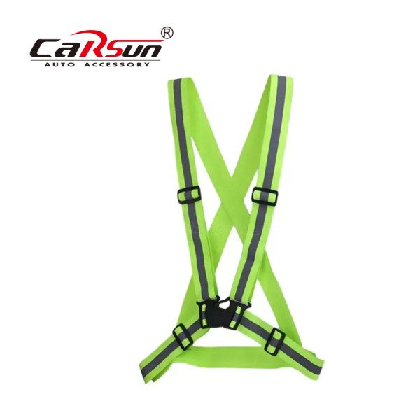 Φωσφοριζέ Γιλέκο Ασφαλείας με Χιαστί Τιράντες Carsun C1395