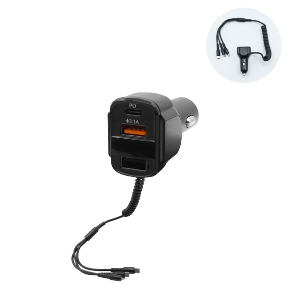 FM Transmitter με Βολτόμετρο 12V-24V με 2 USB - MP3 Player - Οθόνη LCD και 3 Καλώδιο Φόρτισης 3 in 1 K4