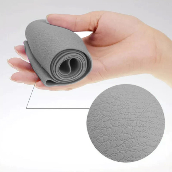 Κάλυμμα Τιμονιού Αυτοκινήτου με Διάμετρο 32-40cm από Δερματίνη Γκρι