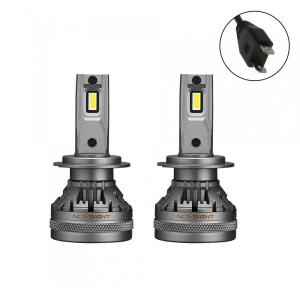 Led Λάμπες Αυτοκινήτου - Μηχανής H7 12V-24V 120W 6500K 22000LM A500 N37 H7 NOVSIGHT 2 τμχ