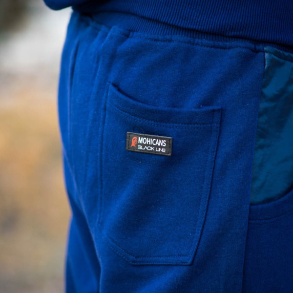 MEN'S BOTTOMS SWEATSHIRT LEATHER POCKETS MOHICANS 102 BLUE