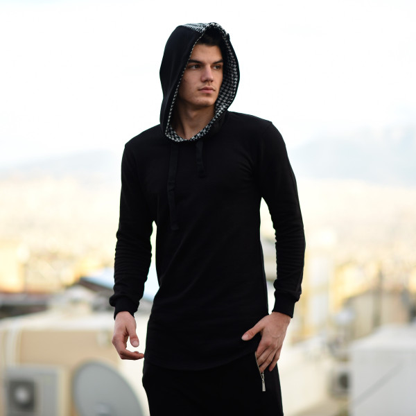 MEN'S SWEATSHIRT HOODIED MOHICANS 116.BLACK