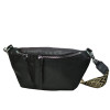 WOMEN'S BUM BAG PURSE LEATHER MOHICANS 120-2 BLACK