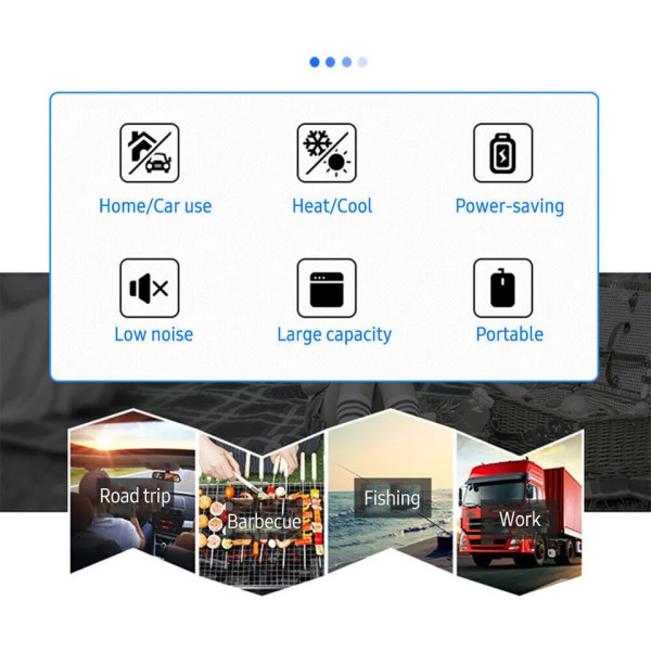 Ηλεκτρικό Φορητό Ψυγείο Ψύξης και Θέρμανσης 7,5 Λίτρων για το Αυτοκίνητο 12V