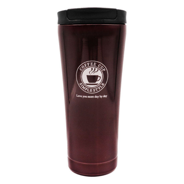 Ποτήρι Θερμός με Καπάκι Ασφαλείας 500ml JB-1713 Βυσσινί