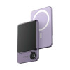 Magnetic wireless power bank 1500mAh 22.5w fast charging with Display and Wireless Charging 17743-1040 Purple
