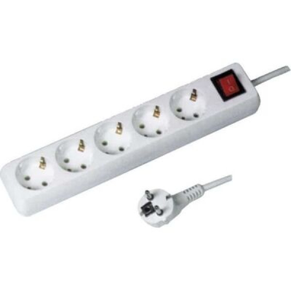 Πολύμπριζο 5 Θέσεων με Διακόπτη 2Μ 1815