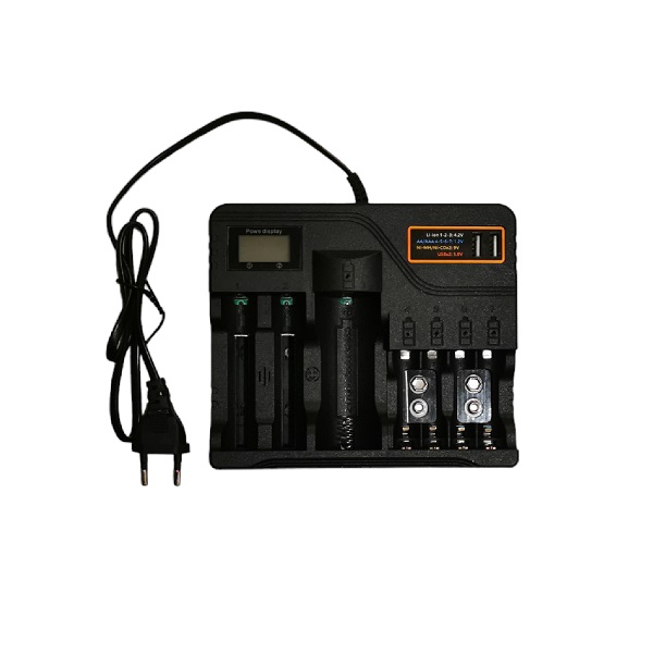 Φορτιστής 7 Μπαταριών Li-ion/AAA/AA με 2 θύρες USB Α18610-13