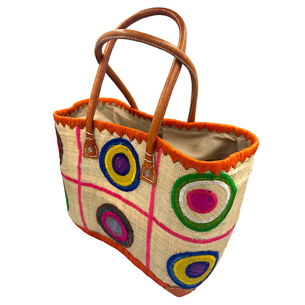 Women's Straw Beach Shoulder Bag MOHICANS 19004-1-S Beige