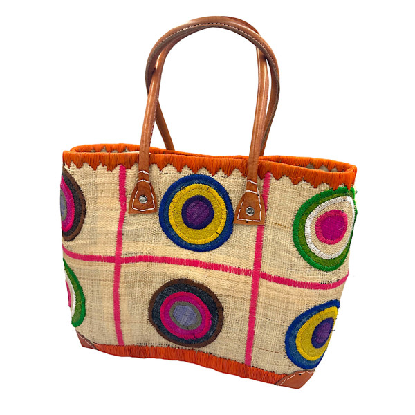 Women's Straw Beach Shoulder Bag MOHICANS 19004-1-S Beige