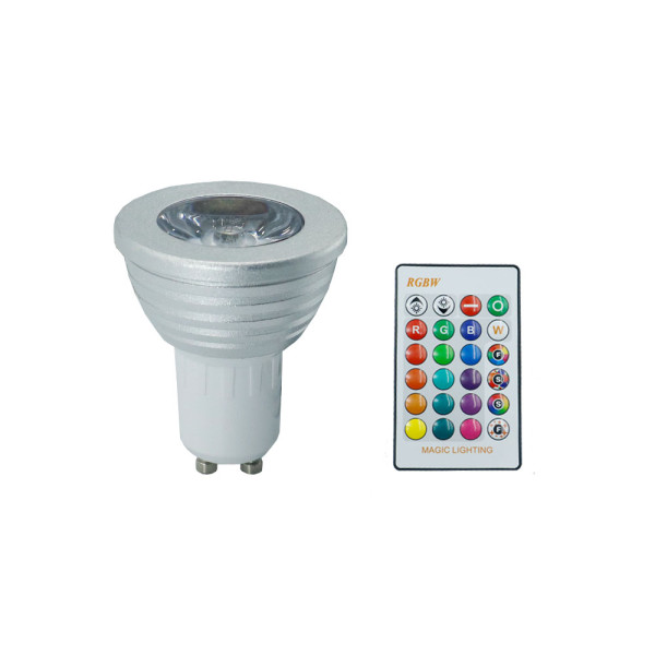 Λάμπα LED για Ντουί GU10 RGBW 3W 240LM με Τηλεκοντρόλ RZ-0134 Λευκή