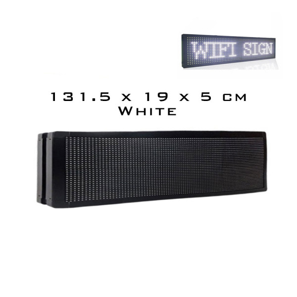 LED Κυλιόμενη Πινακίδα Wifi με Λευκό Φωτισμό Μονής Όψης 220V 131x19x5cm 17959016