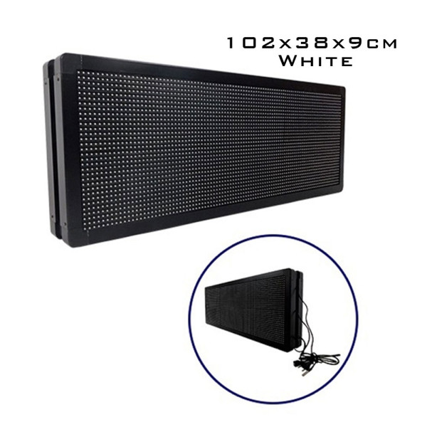LED Κυλιόμενη Πινακίδα Wifi με Λευκό Φωτισμό Μονής Όψης 220V 102x38x9cm 17959019
