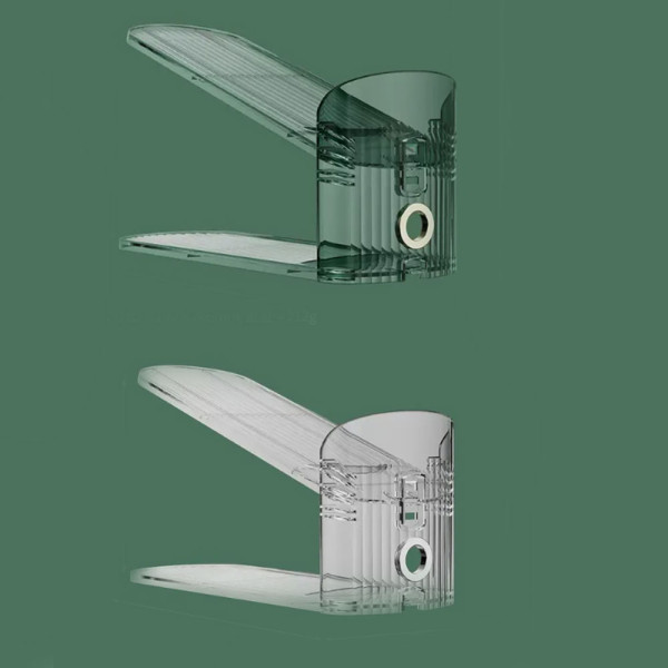 Σετ Πλαστικές Επιτραπέζιες Βάσεις Οργάνωσης με 2 Ράφια για Παπούτσια σε Διάφανο και Πράσινο Χρώμα CX-204