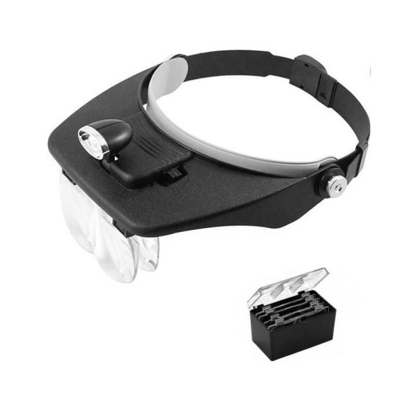 Γυαλιά Εργασίας Μεγεθυντικά με LED Φακό Μαύρα