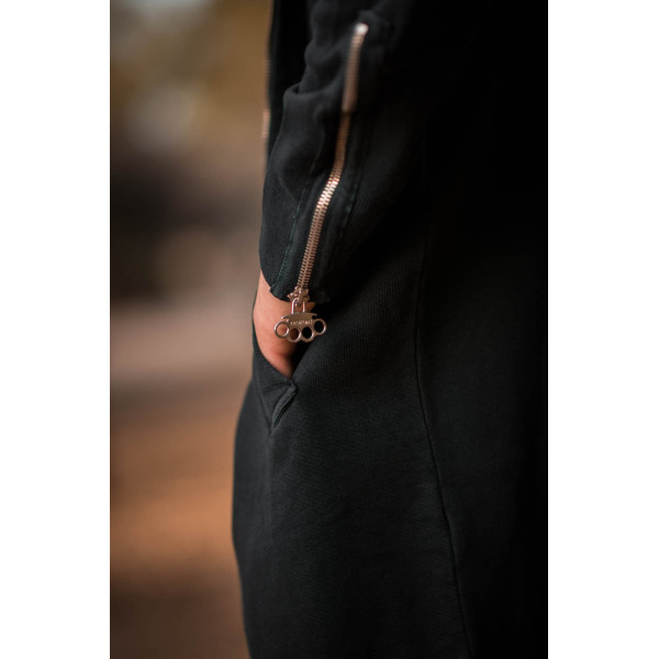 MEN'S ZIPPER CARDIGAN SWEATSHIRT LONG MOHICANS 2001 BLACK