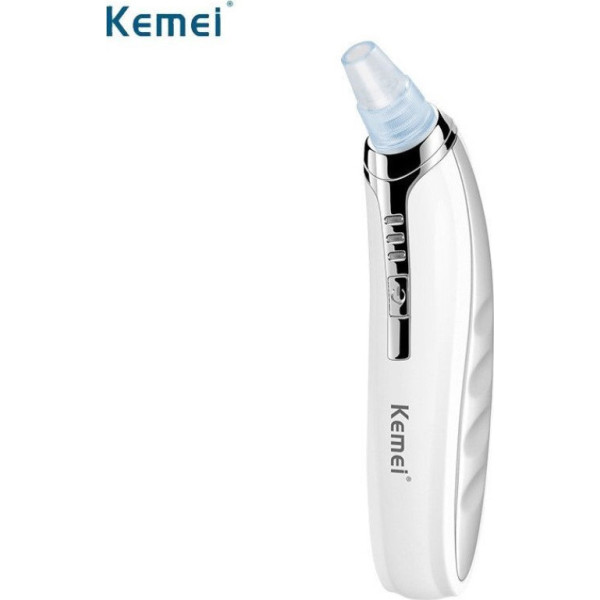 Επαναφορτιζόμενη Συσκευή Καθαρισμού Προσώπου από Μαύρα Στίγματα Kemei KM-1867 Λευκό