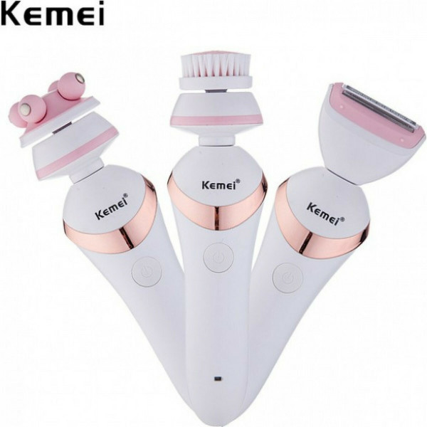 Σετ Αποτρίχωσης Epilator για Πρόσωπο και Σώμα 3 σε 1 Kemei KM-7203 Λευκό