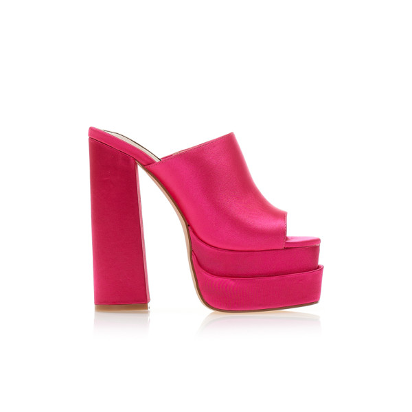 ΓΥΝΑΙΚΕΙΑ ΠΕΔΙΛΑ MULES ΣΑΤΕΝ MOHICANS D2778 ΦΟΥΞΙΑ