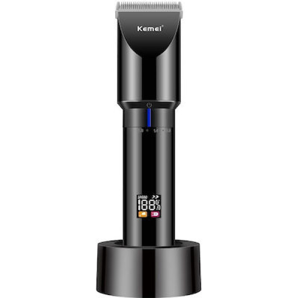 Kemei Επαγγελματική Επαναφορτιζόμενη Κουρευτική Μηχανή KM-3293 Μαύρη