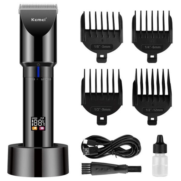 Kemei Professional Rechargeable Hair Clipper KM-3293 Black