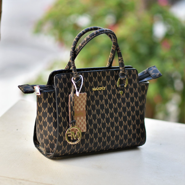 WOMEN'S BAG SHOULDER MOHICANS 33X12X25CM M1002-1 BLACK