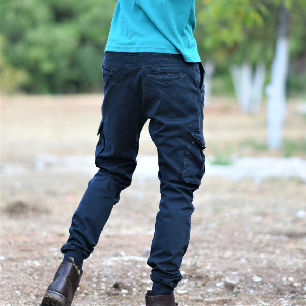 TROUSERS CARGO MOHICANS YL2155-3 BLUE