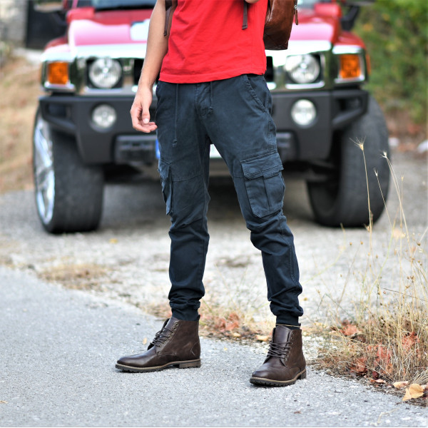 TROUSERS CARGO MOHICANS YL2155-3 BLUE