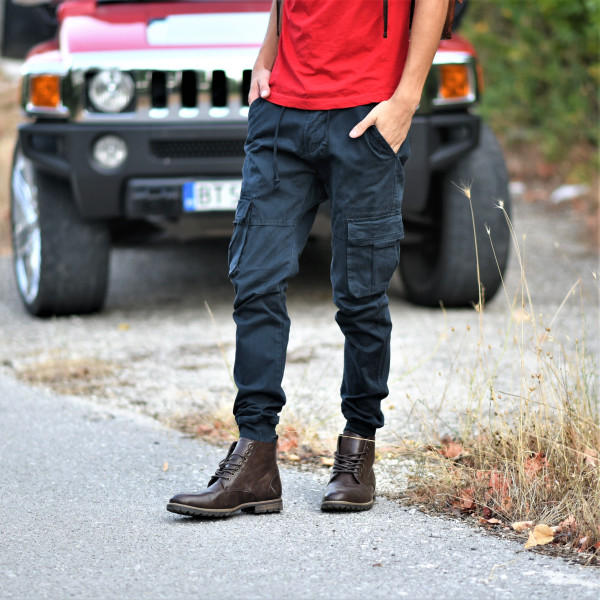 TROUSERS CARGO MOHICANS YL2155-3 BLUE