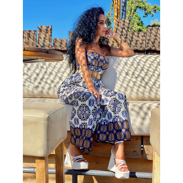 FULL BODY STRAPLES MOHICANS 2219 WHITE-BLUE