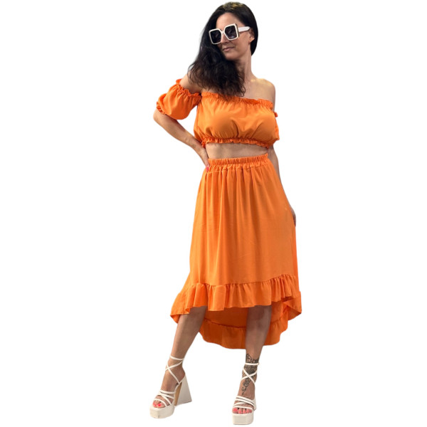 ΓΥΝΑΙΚΕΙΟ ΣΕΤ ΦΟΥΣΤΑ MAXI ΜΕ ΤΟΠ ΜΠΟΥΣΤΑΚΙ MOHICANS 22197 ΠΟΡΤΟΚΑΛΙ