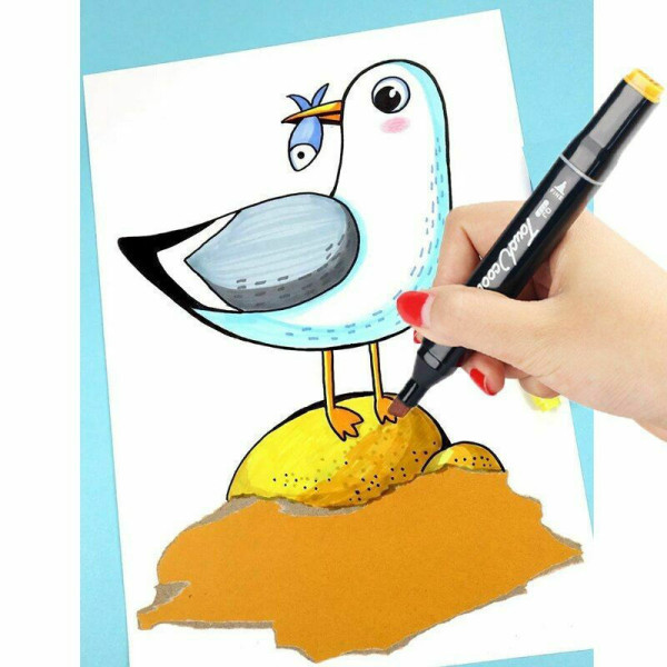 Σετ μαρκαδόροι Ζωγραφικής αλκοόλης διπλής απόληξης με βαλιτσάκι μεταφοράς 24 χρώματα 222-24