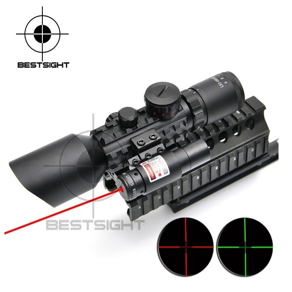 Διόπτρα Μονόκυαλο Σκοπευτικό με κόκκινη ακτίνα λέιζερ Zoom Illuminated 3-10X 42E M9C