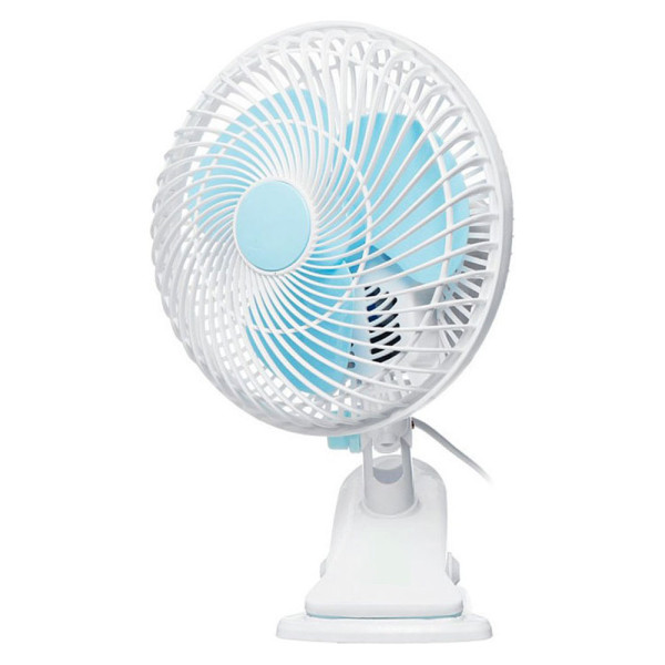 Φορητός Περιστρεφόμενος Ανεμιστήρας 220V με 2 Επίπεδα και Μανταλάκι Στήριξης FC01-180 Λευκός
