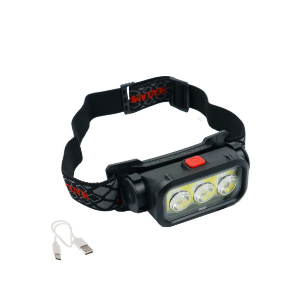 LED Επαναφορτιζόμενος Φακός Κεφαλής 1 COB 3 SMD με 4 Διαφορετικές Λειτουργίες BL-009