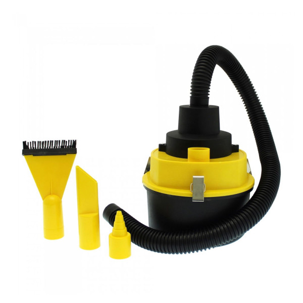 Σκουπάκι Αυτοκινήτου Στερεών / Υγρών 150W με Καλώδιο Αναπτήρα 12V CX-199 Μαύρο-Κίτρινο