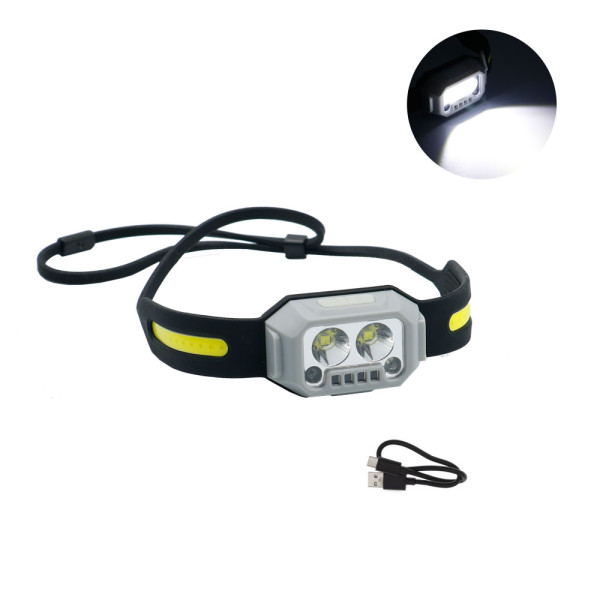 LED Επαναφορτιζόμενος Αδιάβροχος Φακός Κεφαλής με Αισθητήρα Κίνησης σε Ψυχρό Λευκό Φωτισμό YD2305