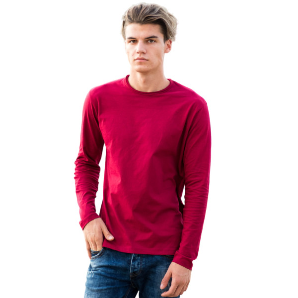 MEN'S T-SHIRT LONG-SLEEVES MOHICANS 303 BORDO