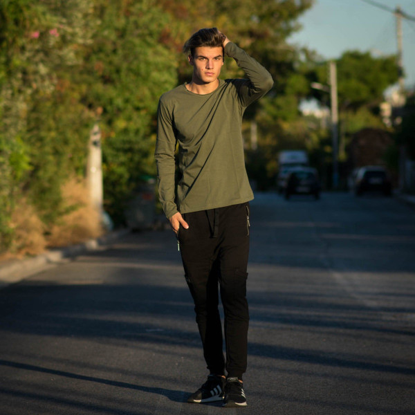 ΑΝΔΡΙΚΗ ΜΠΛΟΥΖΑ T-SHIRT ΜΑΚΡΥ ΜΑΝΙΚΙ MOHICANS 303 ΧΑΚΙ