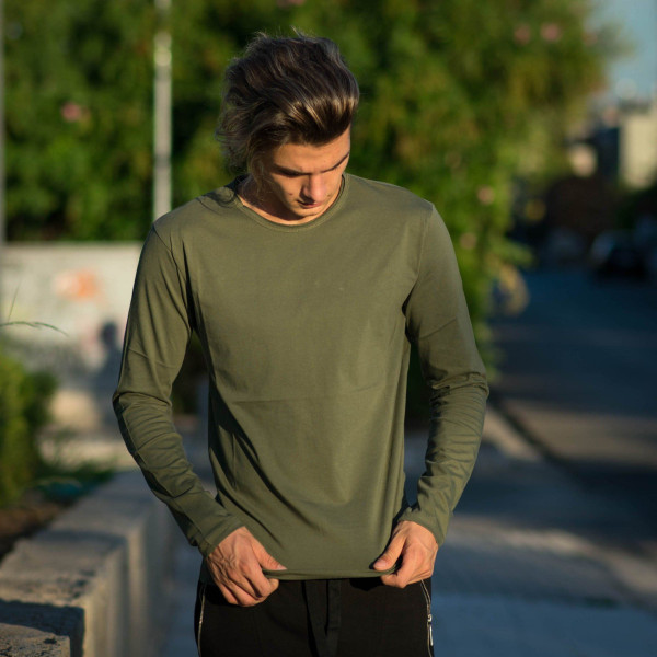 ΑΝΔΡΙΚΗ ΜΠΛΟΥΖΑ T-SHIRT ΜΑΚΡΥ ΜΑΝΙΚΙ MOHICANS 303 ΧΑΚΙ