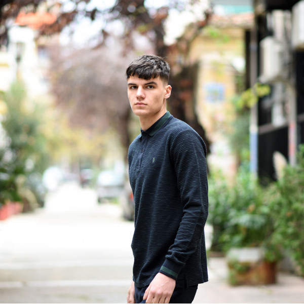 MEN POLO SHIRT WITH STRIPED MOHICANS 306 GREEN